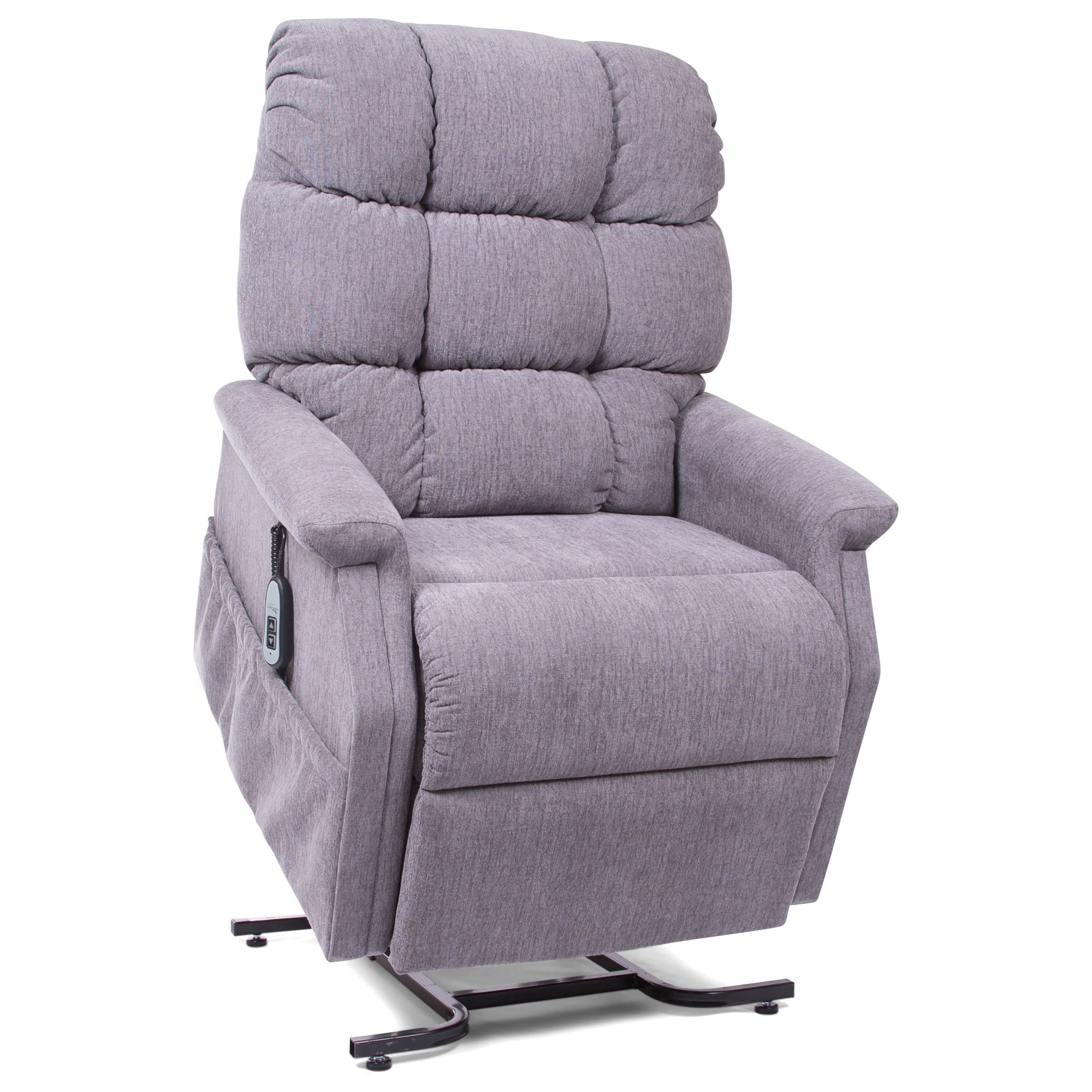 Power recliner chair with top heat and massage