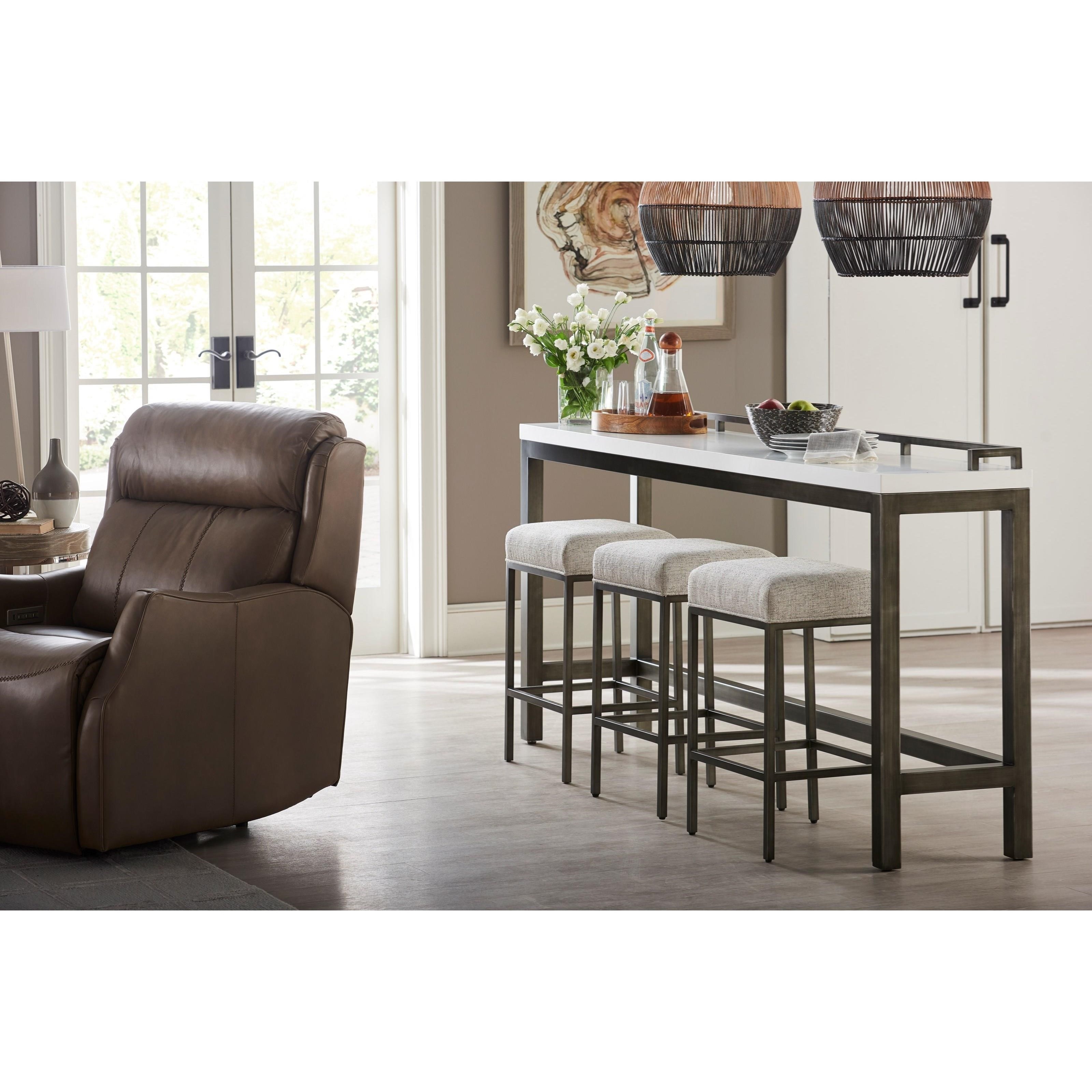 Console table best sale with bar stools