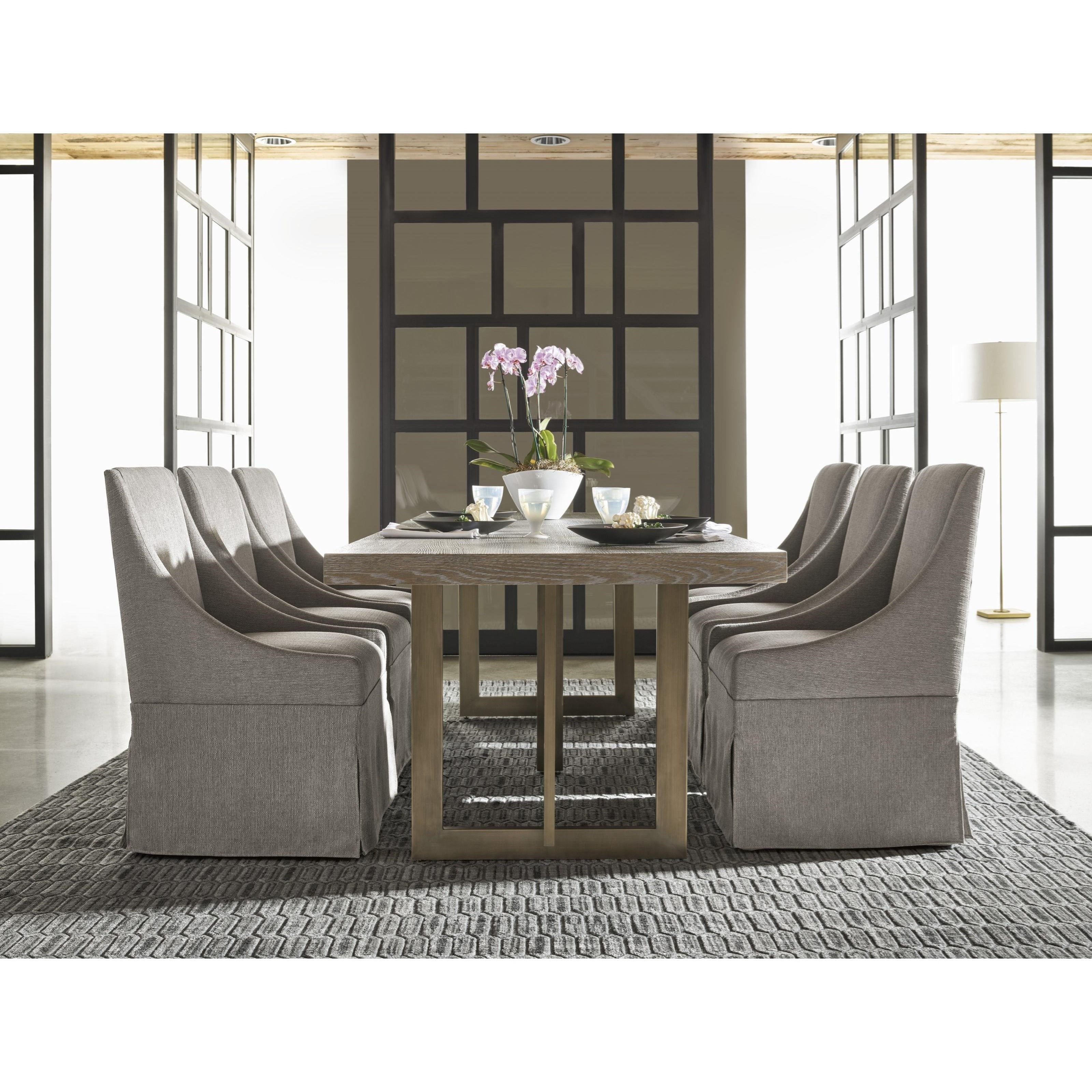 Universal Modern 642755 Jamison Dining Table with Bronze Base