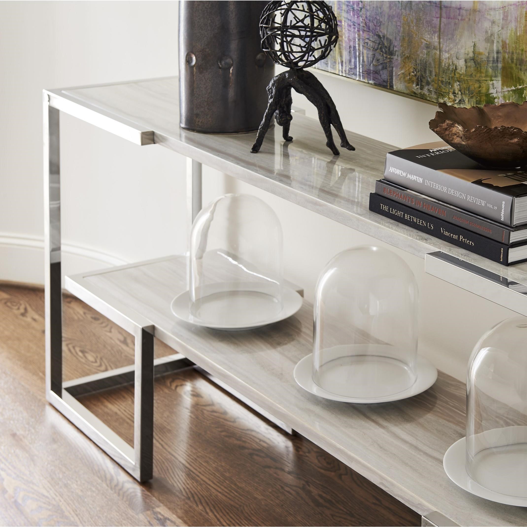 Stone top console outlet table