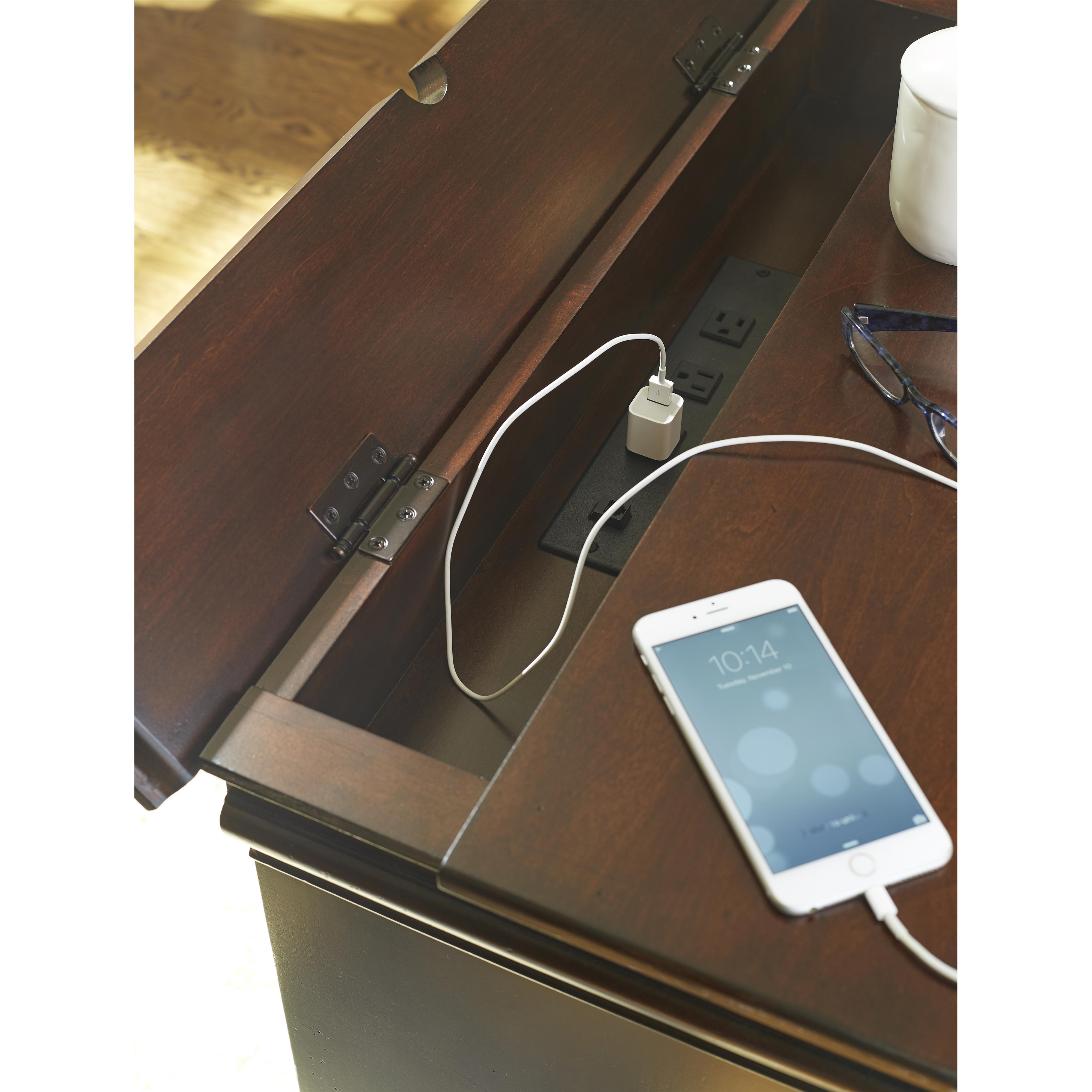 Universal Reprise 581355 Nightstand with Outlet and Hidden Top