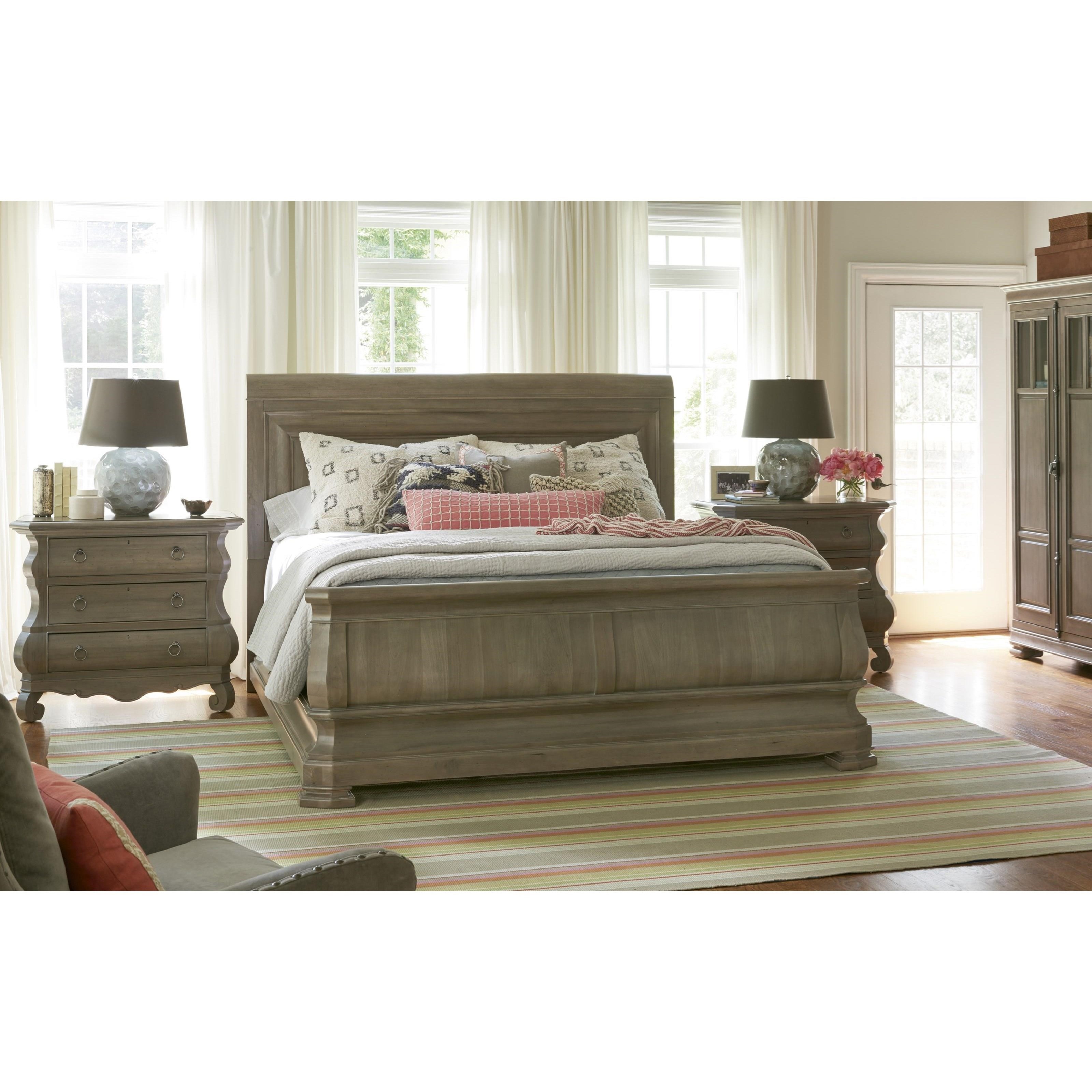 Reprise cherry king clearance bed