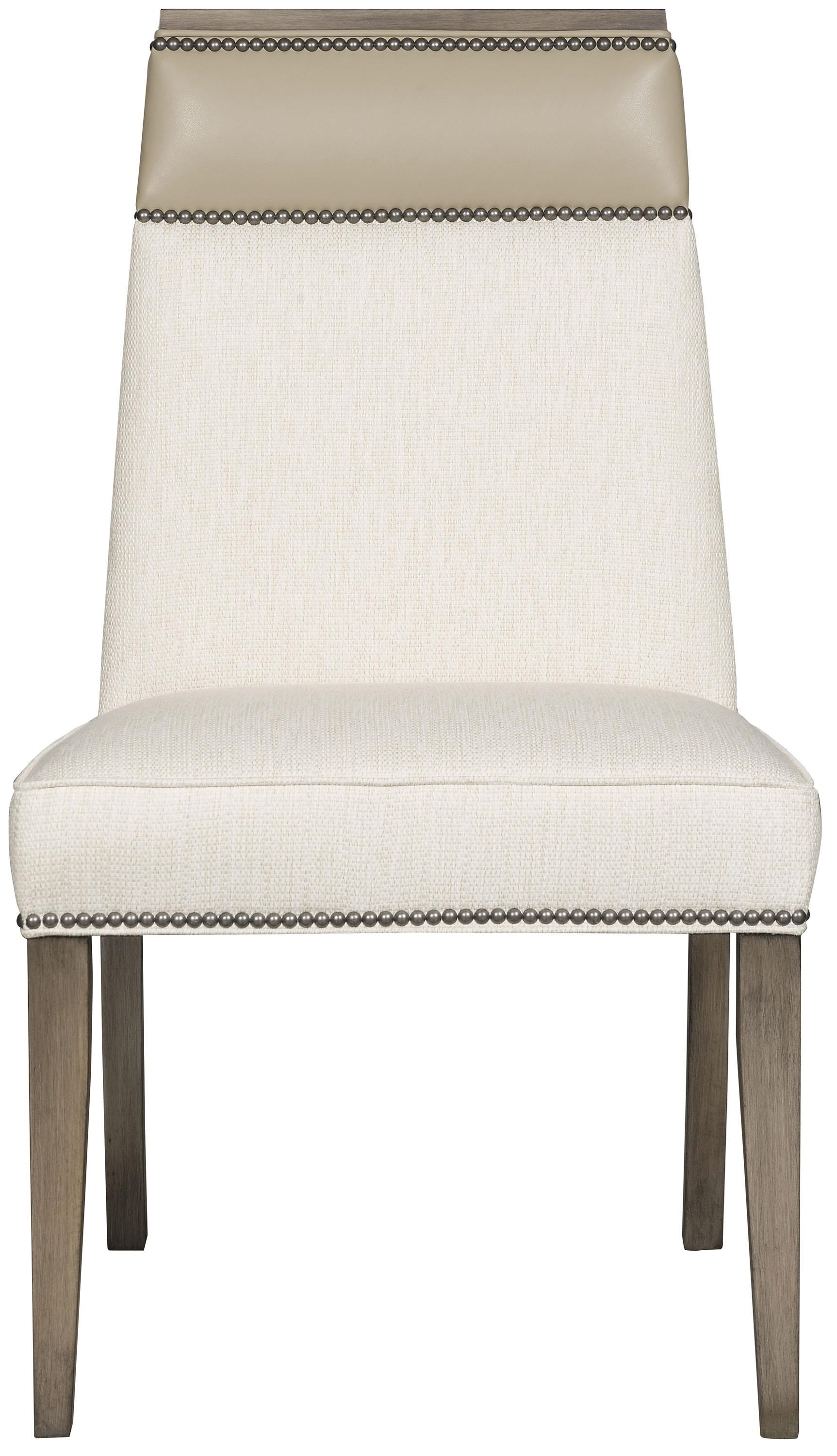 Vanguard Furniture Bradford 256179447 Side Chair with Leather Trim Baer s Furniture Dining Side Chairs