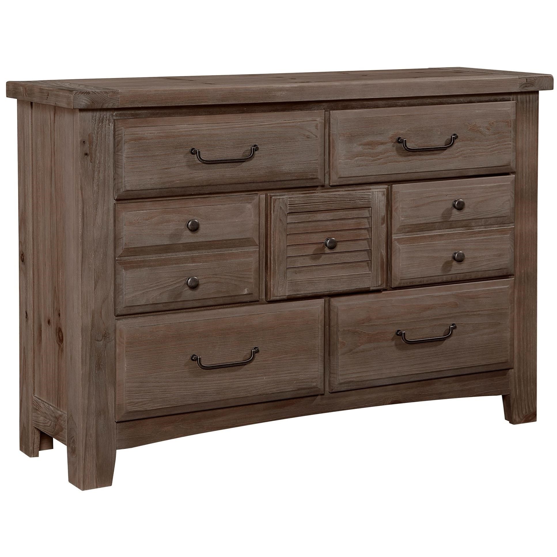 Vaughan Bassett Sawmill 692 002 Transitional 7 Drawer Dresser with