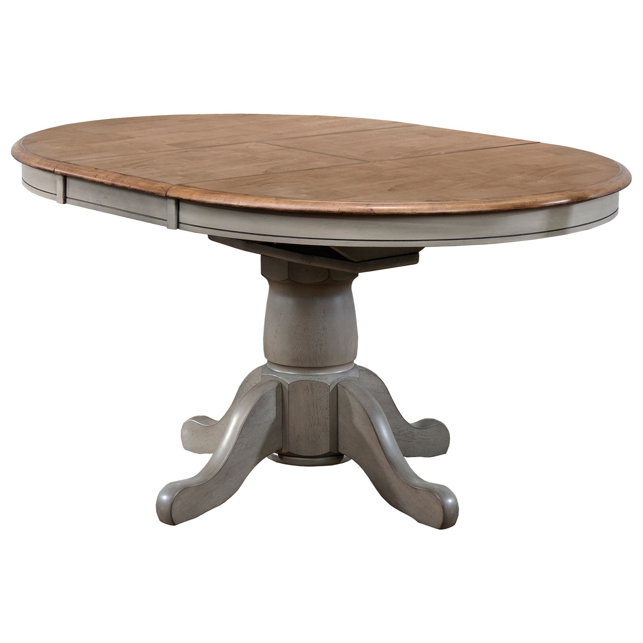 Double pedestal dining table sales with butterfly leaf