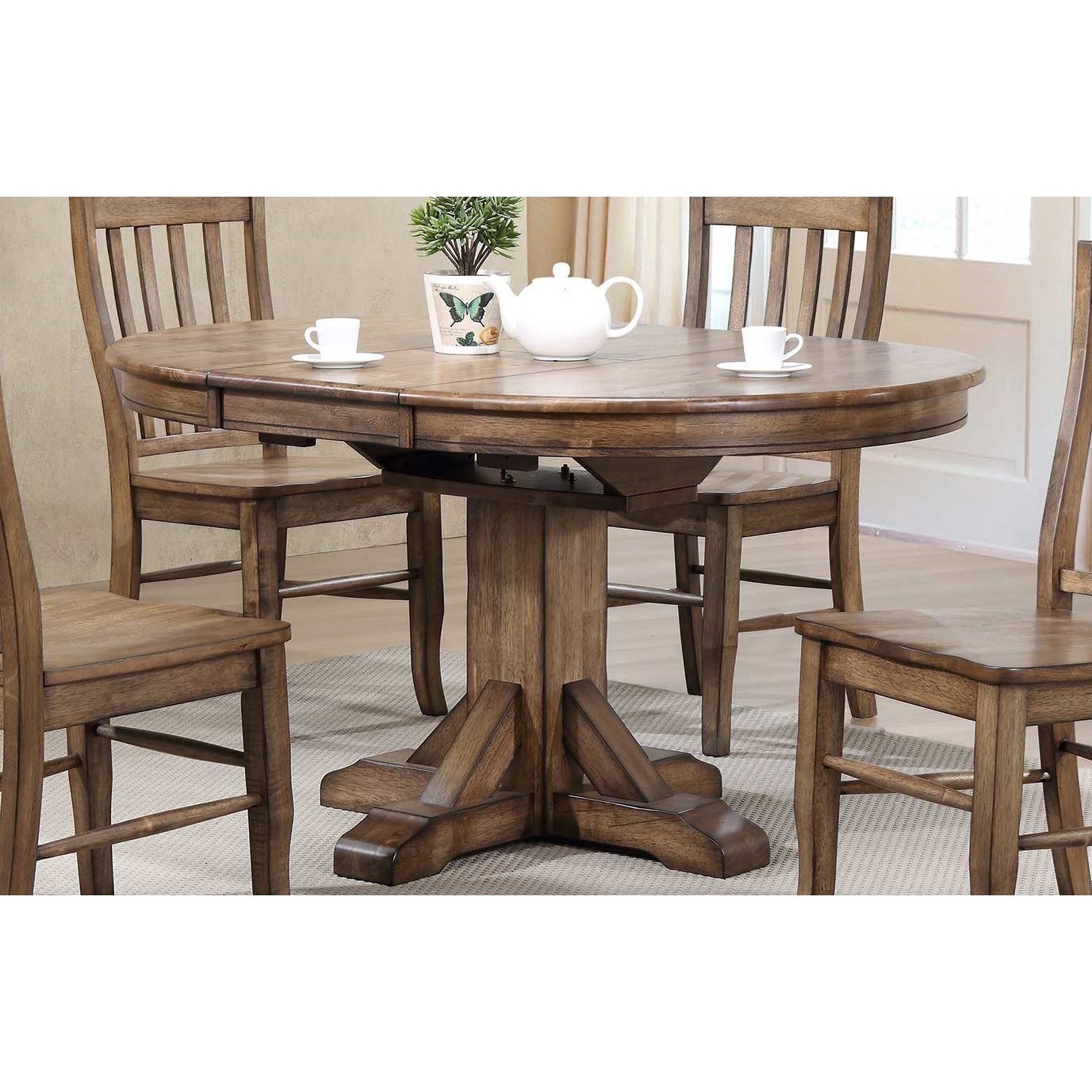 Solid wood butterfly table and 2025 chairs