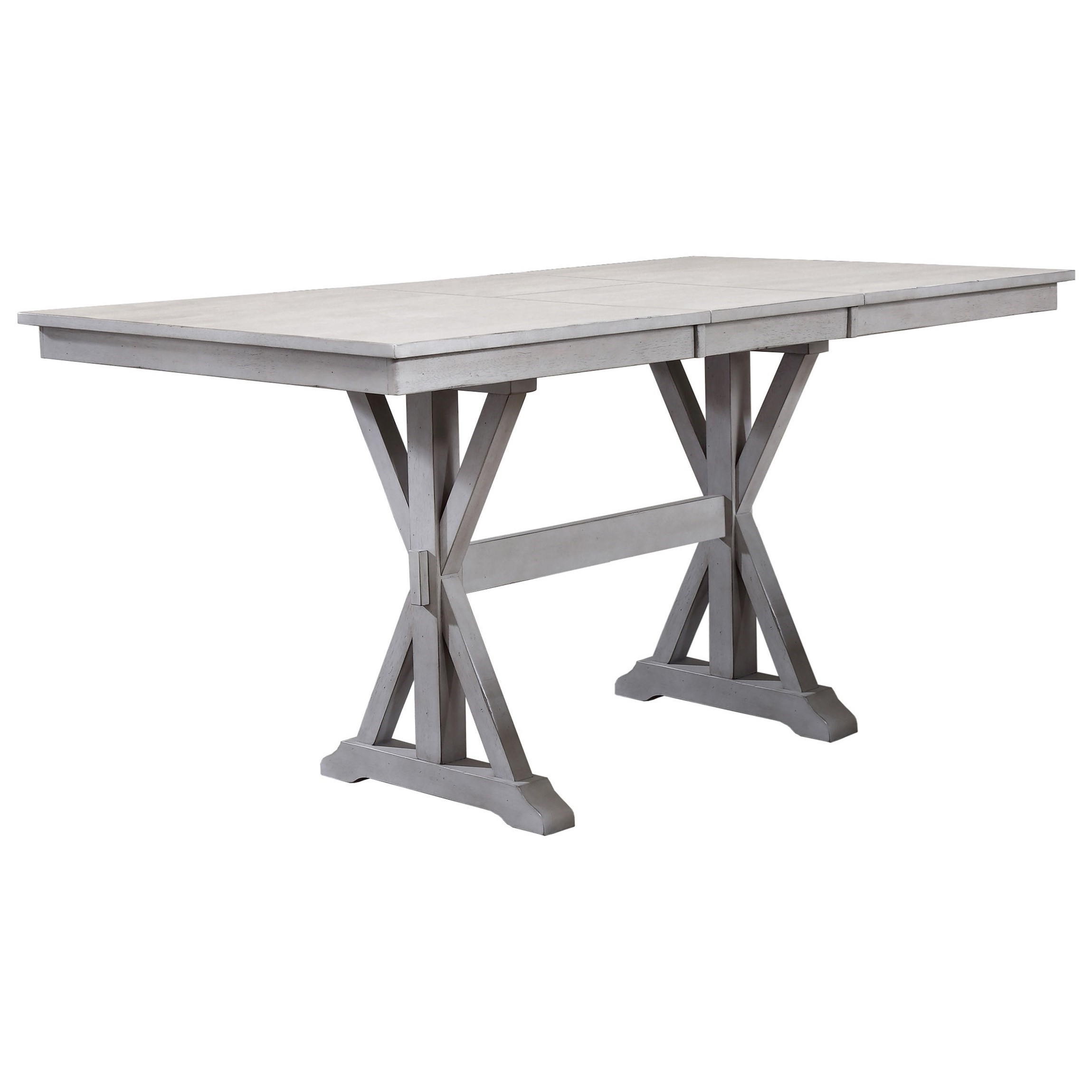 Counter height dining table top with butterfly leaf