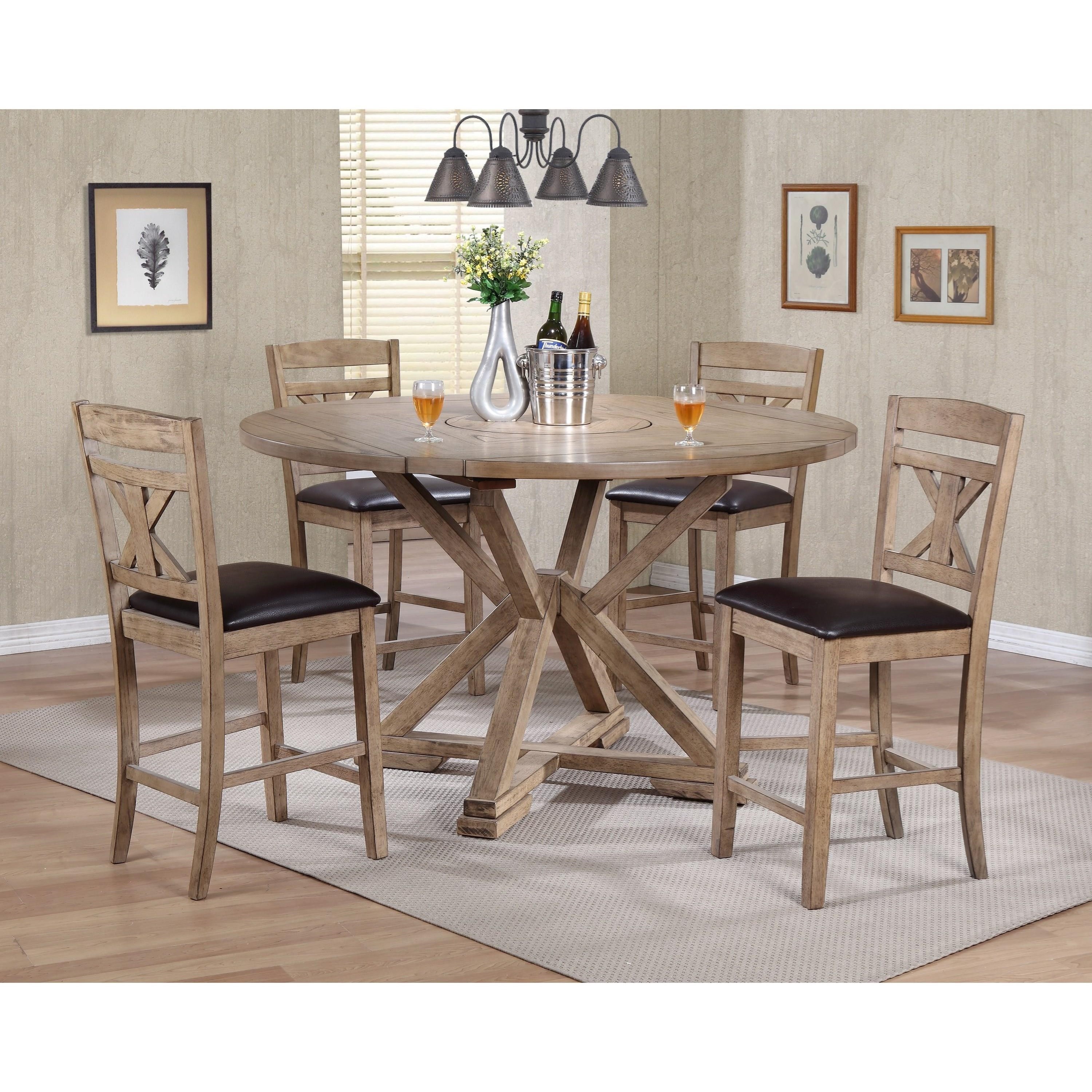 Rustic counter height discount table and chairs