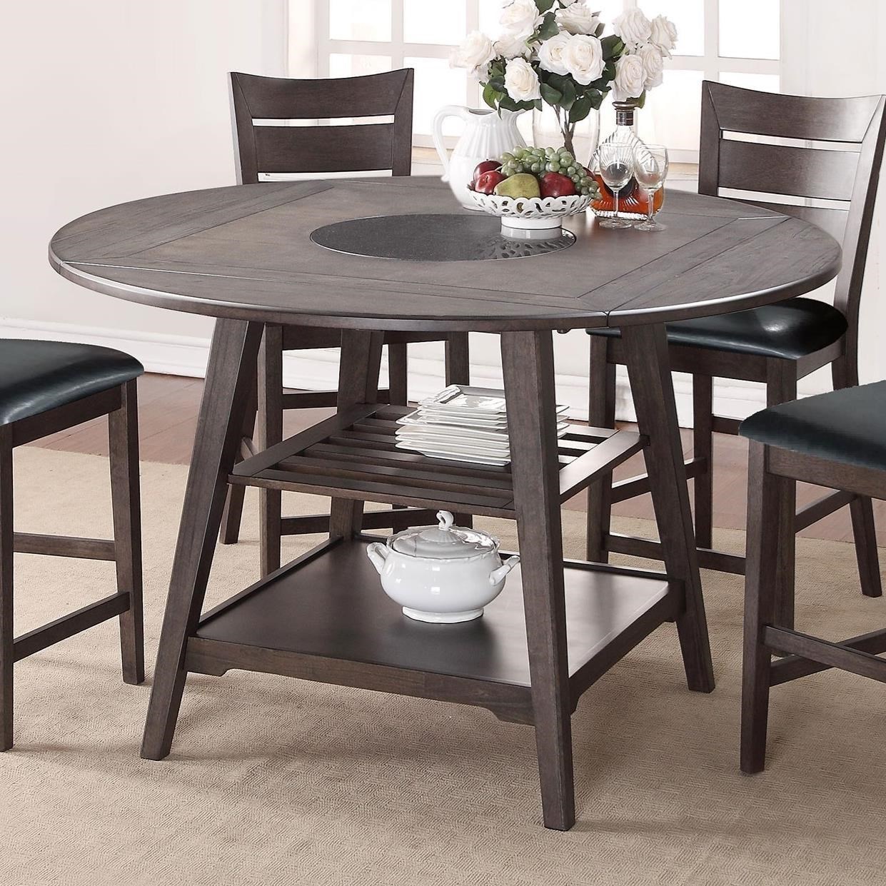 Counter height shop table with leaf