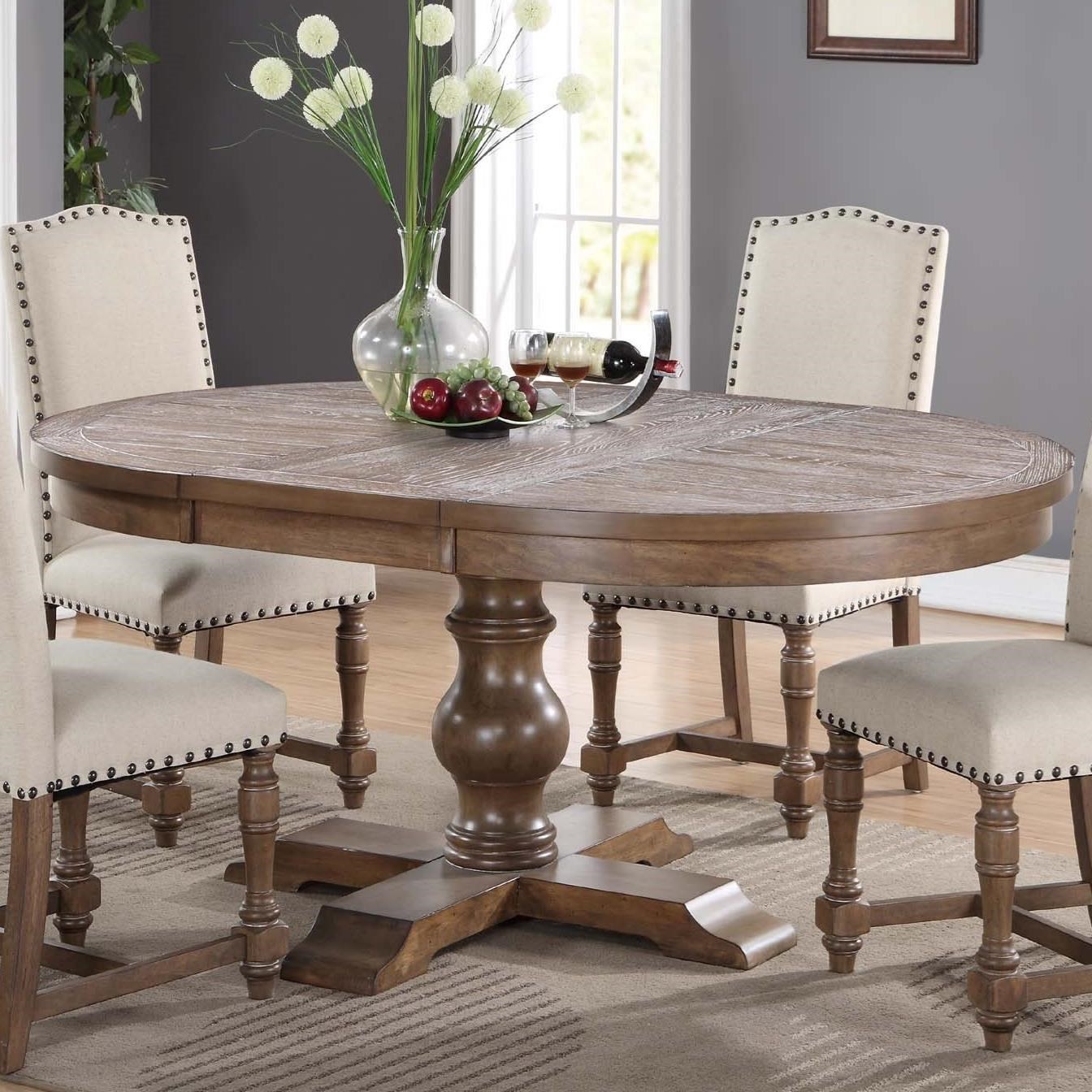 Oval pedestal table with leaf discount