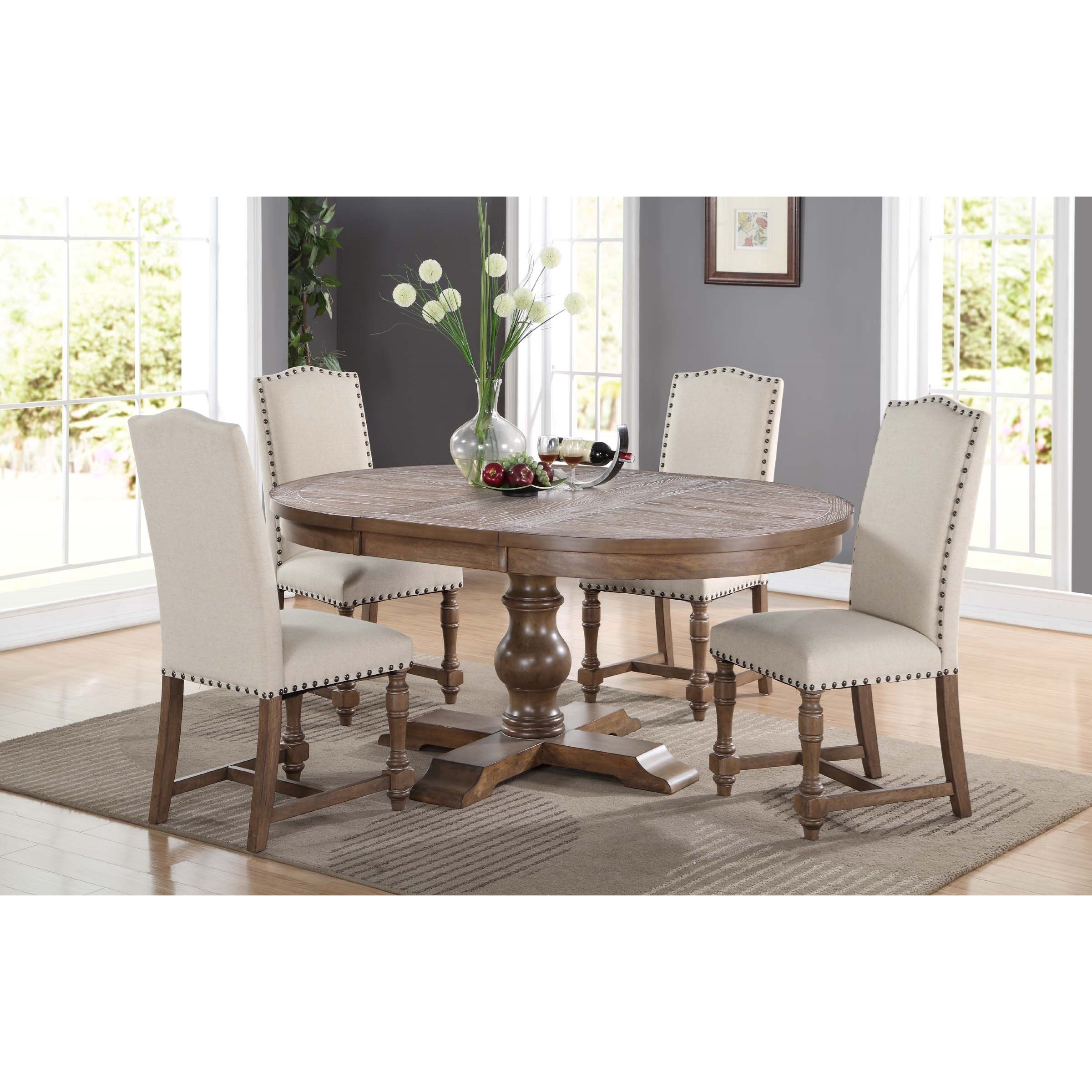 Round pedestal dining best sale table for 6